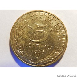 5 centimes Marianne 1996 4 plis