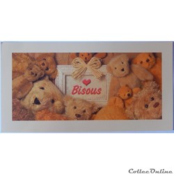 CP Bisous avec nounours
