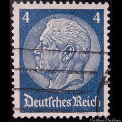 Allemagne Reich 00485 président Paul Von Hindenburg 4pf de 1934
