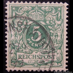 Allemagne Reich 00046 chiffre avec la couronne impériale 5pf de 1889