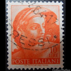 Italie 00828 fresque de Michelangelo 10 lires de 1961