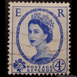 Royaume-Uni 00292 reine Elisabeth II 4d de 1955