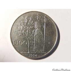Italie, 100 lires 1974