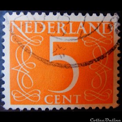 Pays-Bas 00611 chiffre 5c de 1953