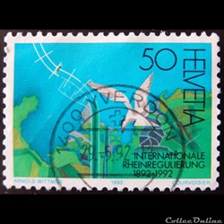 Suisse 01395 Aménagement international du Rhin 50cts de 1992