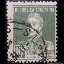 Argentine 00302 général José Francisco de San Martin 10c de 1924