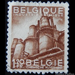 Belgique 00762 industrie chimique 1.20F de 1948