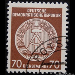 Allemagne RDA S0027 armoirie 70pf de 1954