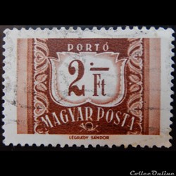 Hongrie T0233 chiffre 2f de 1958