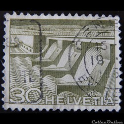 Suisse 00487 Centrale électrique près de Verbois 30cts de 1949