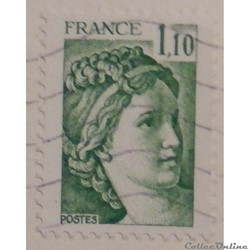 02058 Sabine de Gandon 1.10F vert de 1979