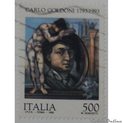 Italie 01999 Carlo Goldoni 500 lires de 1993