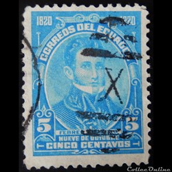 Equateur 00208 Leon Febres Cordero 5c de 1920