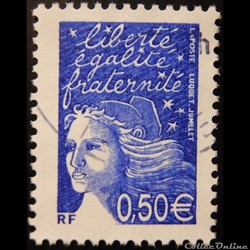 03449 Marianne de Luquet 0,50 € bleu outremer de 2002