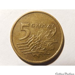 Pologne, 5 groszy de 1999