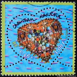 03368 Saint Valentin Le coeur de Christian Lacroix 3F - 0.46€ de 2001