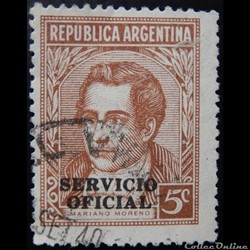 Argentine S0340 Mariano Moreno 5c de 1939