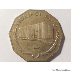 5 shilingi de 1976