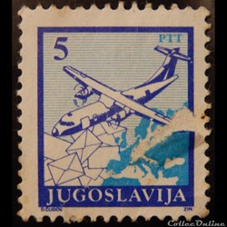 Yougoslavie 02275B Air Italia ATR-42 5 Din de 1990