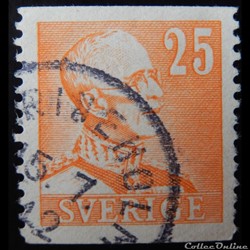 Suède 00261B roi Gustave V 25öre de 1940