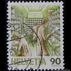 Suisse 01255a centre de tri 90cts de 1986