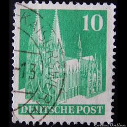 Allemagne Occupation 0048A cathédrale de Cologne 10pf de 1949