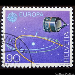 Suisse 01373 sonde spatiale Giotto 90cts de 1991