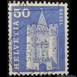 Suisse 00651 Porte Spalen de Bâle 50cts de 1960