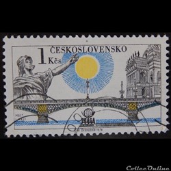 Tchécoslovaquie 02280 pont du 1er mai 1 Kcs de 1978