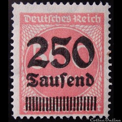 Allemagne Reich 00271 chiffre 250 000RM de 1923