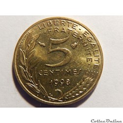 5 centimes Marianne 1998