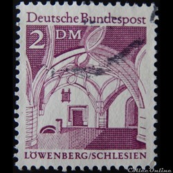 Allemagne RFA 00362 salle des fêtes de la mairie de Löwenberg, Schlesien 2DM de 1966