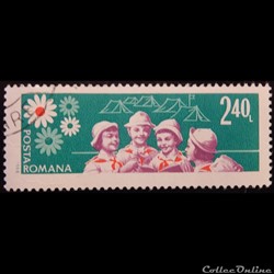 Roumanie 02386 scouts au campement 2.40 Lei de 1968