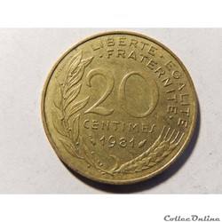 20 centimes Marianne 1981