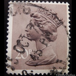 Royaume-Uni 00785 reine Elisabeth II 20p de 1976