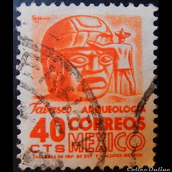 Mexique 00633 tête Tabasco 40c de 1951