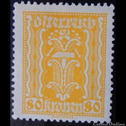 Autriche 00270 symbolisme : marteau et pince 80kr de 1922