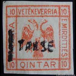 Albanie Mirditiës armoirie 10Q de 1921