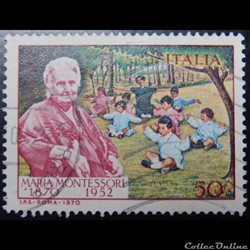 Italie 01052 Maria Montessori 50 lires de 1970