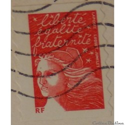 AA00030 Marianne de Luquet rouge sans valeur de 2001