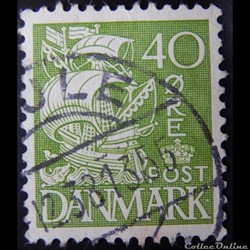 Danemark 00221 bateau 40ore de 1933