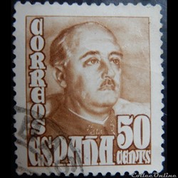 Espagne 00770A général Francisco Franco 50c de 1952