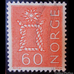 Norvège 00445A étoile et noeud 60ore de 1964