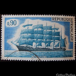 01762 Voilier 5 mâts France II 0.90F