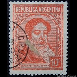Argentine 00370 Bernardino Rivadavia 10c de 1935