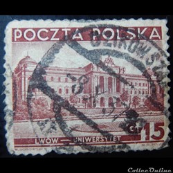 Pologne 00393 université de Lwow 15Gr de 1937