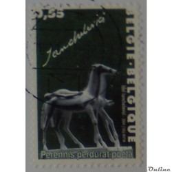Belgique 03297 sculpture Perennis perdural poeta 0.55€ de 2004