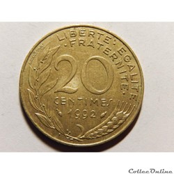 20 centimes Marianne 1992