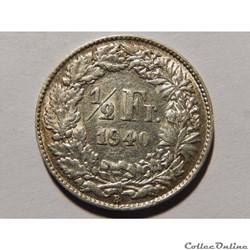 Suisse, 50 centimes 1940
