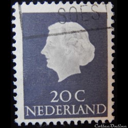 Pays-Bas 00602 reine Juliana 20c de 1954